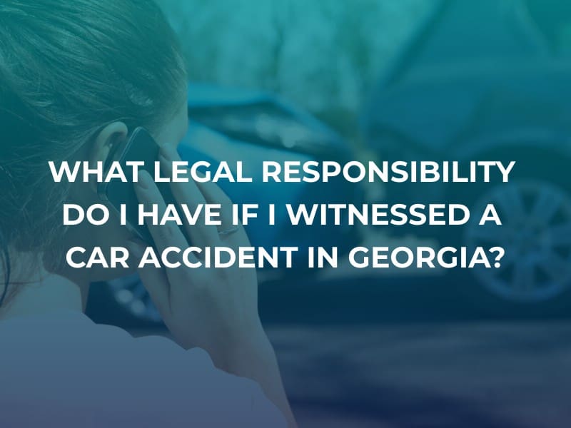 Witnessed car accident in GA