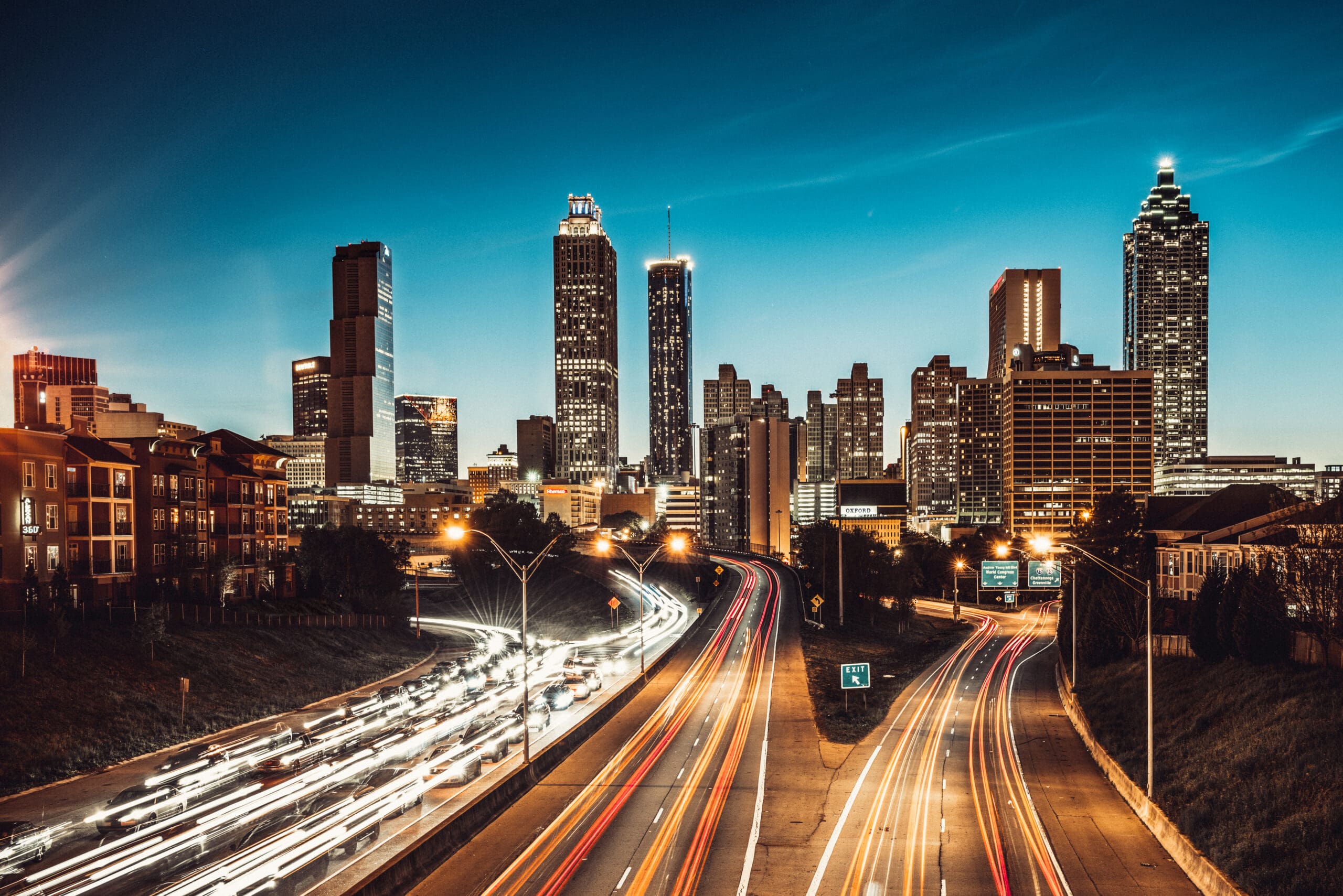 Atlanta Skyline at dusk, Georgia. USA.