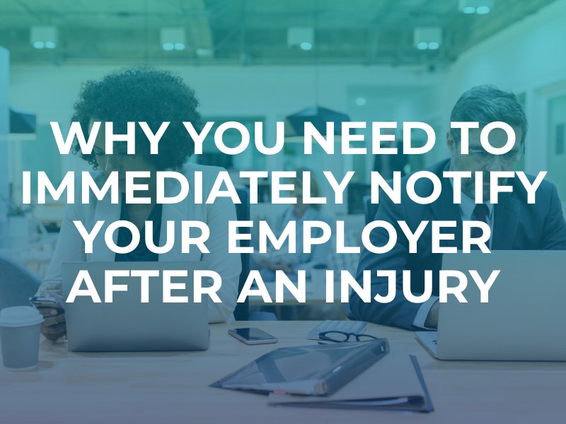 notifying an employer after a workplace injury